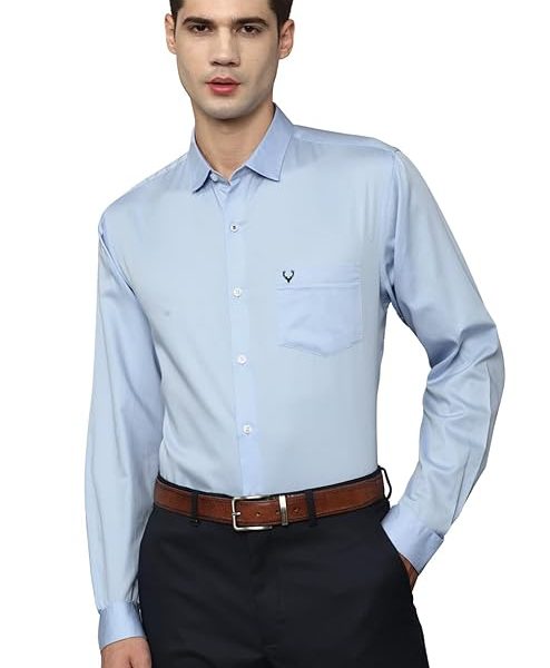 Allen Solly Men's Solid Regular Fit Shirt