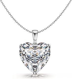 Silver Solitaire Heart Pendant