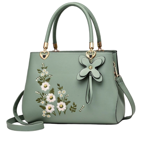 ZAPORA Embroidered Leather Handbag for Women