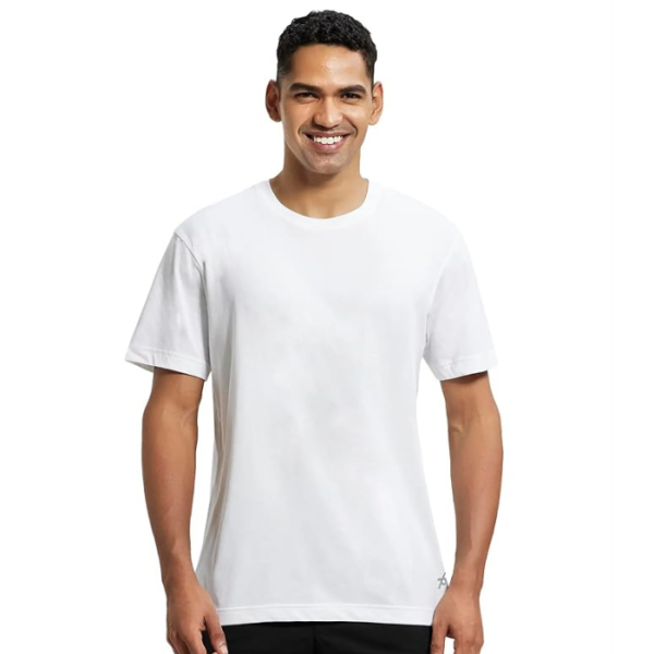 Jockey Men's Super Combed Cotton Regular Fit 2714 Rich Solid Round Neck Half Sleeve T-Shirt