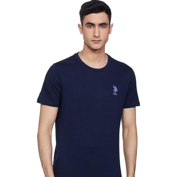 U.S. POLO ASSN. Men Crew Neck Embroidered Logo I633 Lounge Regular Fit T-Shirt (Pack of 1)