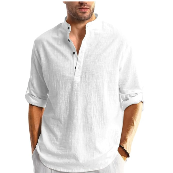Bellstone Men's Solid Regular Fit Dress Shirt