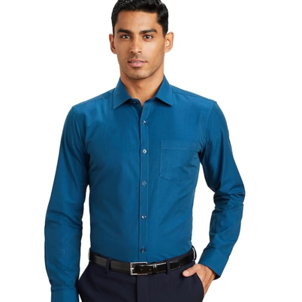 Symbol Men's Solid Cotton Rich Formal Shirt | Plain | Full Sleeve-Regular Fit