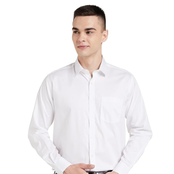 Symbol Men's Solid Cotton Formal Shirt | Plain | Full Sleeve - Regular Fit (