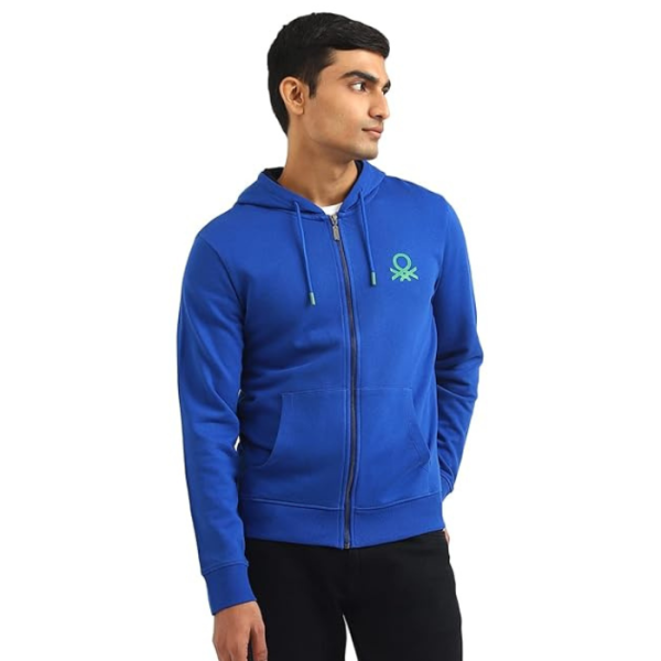 UNITED COLORS OF BENETTON Men's Cotton Hooded Neck Sweatshirt