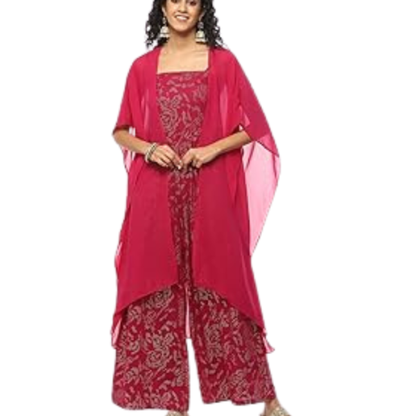 BIBA Women Rayon Flax Straight Printed Jumpsuit