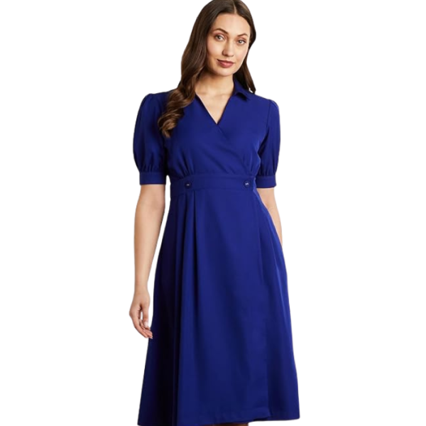 Symbol Premium Women's 'Desk-to-Dinner' Fit & Flare Wrap Dress (Midi Length | Stylish)