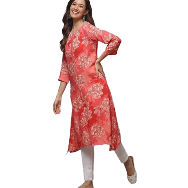 BIBA Women Liva Straight Printed Kurta