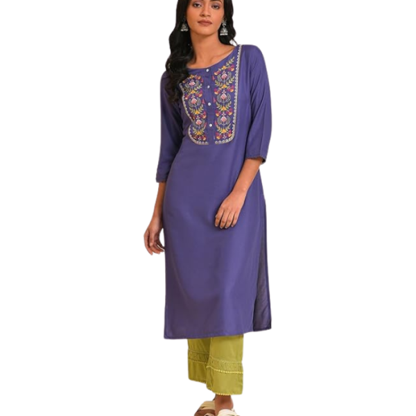 W for Woman Women's Viscose Regular Fit Casual Kurta