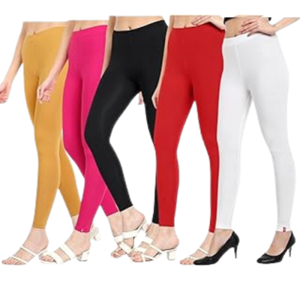 Twinstar T2 Ankle Length Stretchable Cotton Blend Leggings for Women