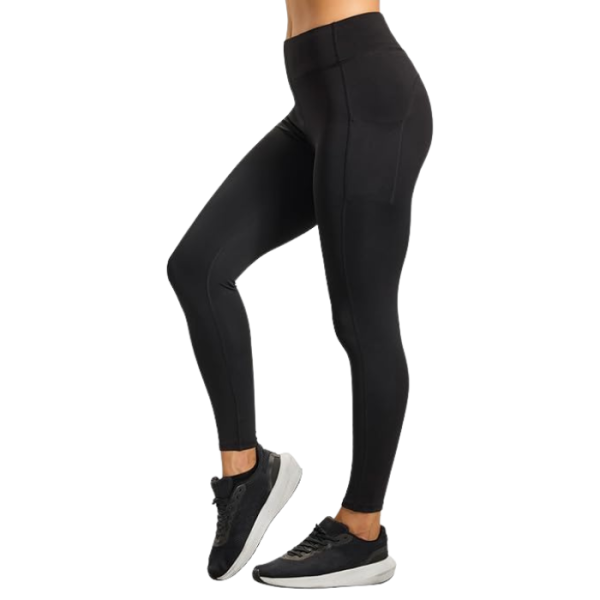 Boldfit Polyster Mid-Rise Ankle-Length Gym Leggings for Women – Breathable, Stretchy Yoga Pants, Sweat-Wicking, Non-See-Through Activewear, Workout Tights Jeggings-Black