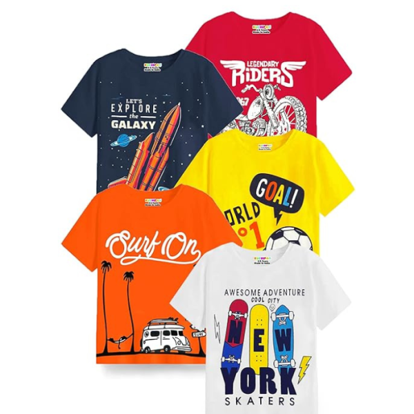 Kuchipoo Boys Regular Fit Cotton T-Shirts