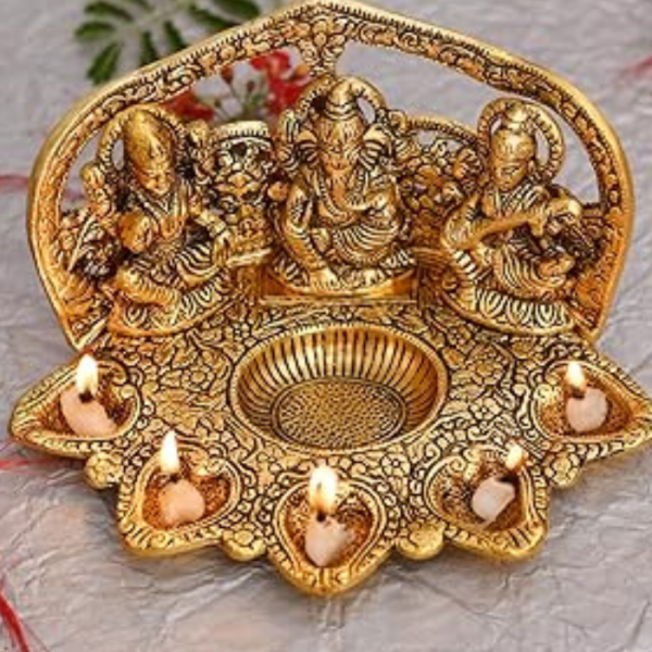 Laxmi Ganesh Saraswati Idol Diya