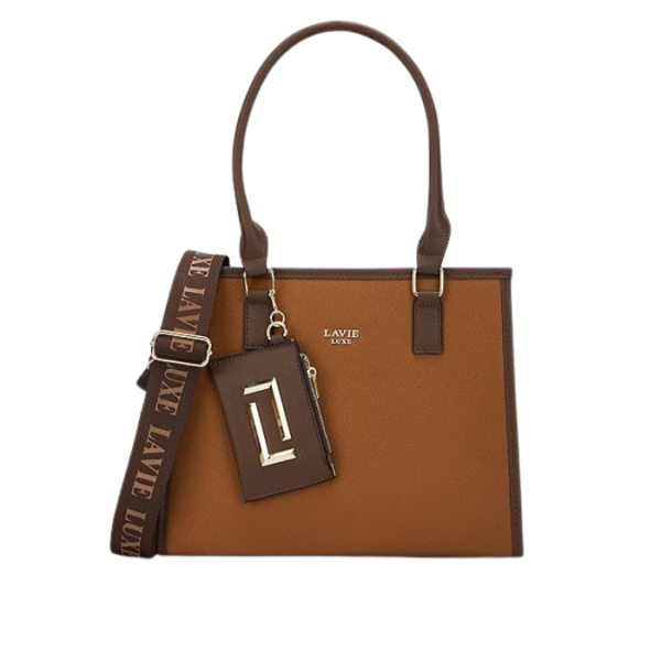 Lavie Luxe Women's Duo Quad Medium Solid Tonal Satchel Handbag